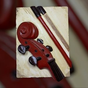 Set of 4 Handcrafted Clay Memory blocks music theme by Artist Momo Mitrovich